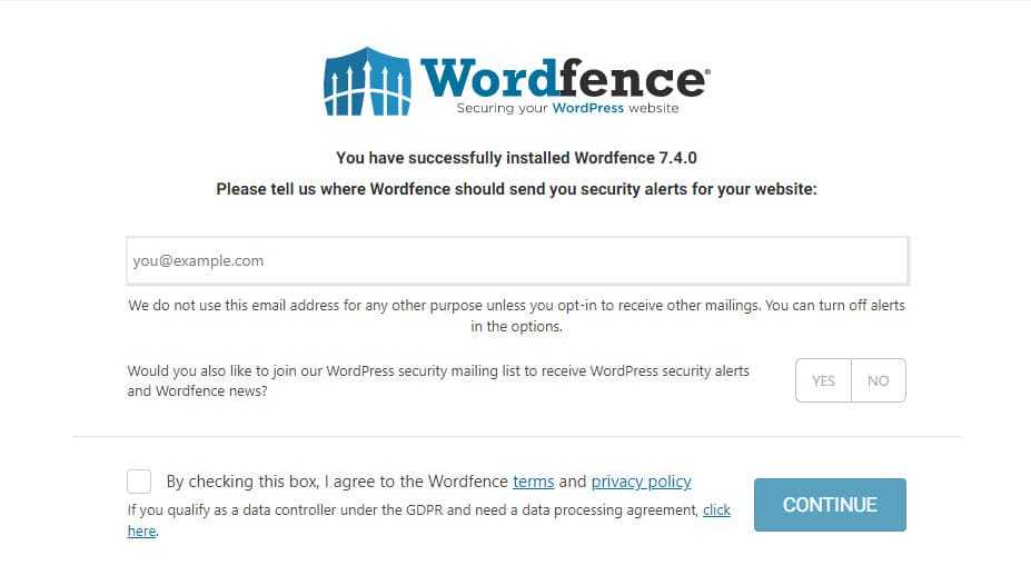 wordfence settings