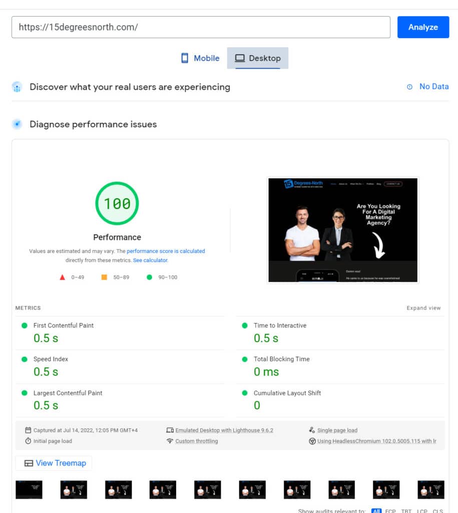WP Rocket Plugin desktop results